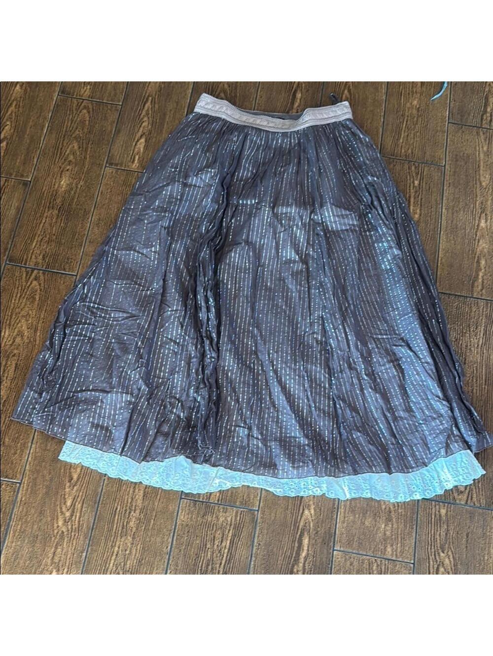 Express Long Stripe Skirt size xs Lace